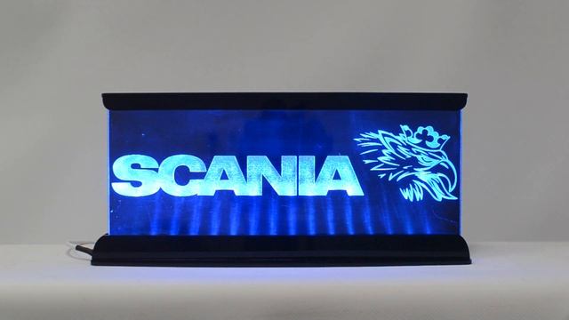 Табличка светящаяся Scania Грифон синяяя 30х10 см 12 В смотреть онлайн