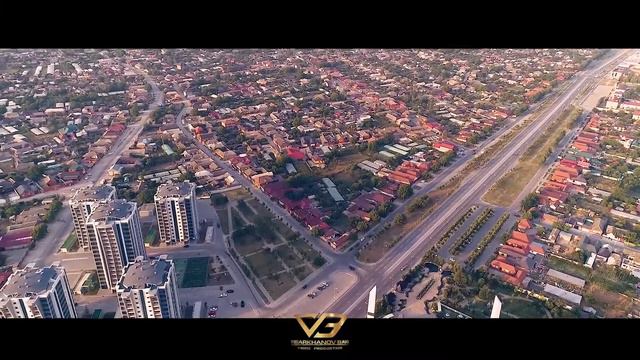 Центр города Аргун с высоты птичьего полета. смотреть онлайн