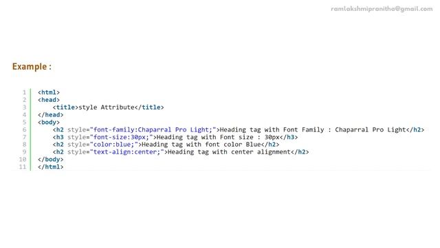 HTML – Attributes