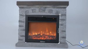 Камин ELEMENT FLAME Элтон (цвет серый)