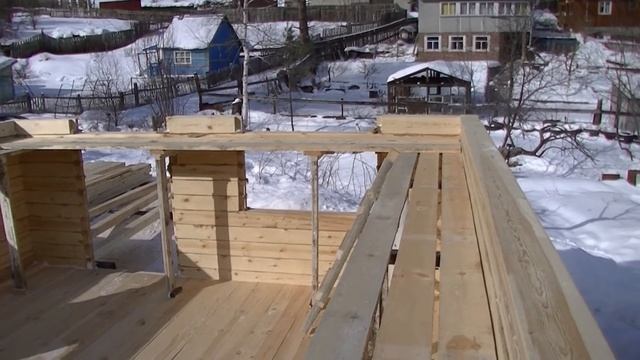 Дом из бруса//Углы собраны в шип паз//Шканты из лиственницы смотреть онлайн