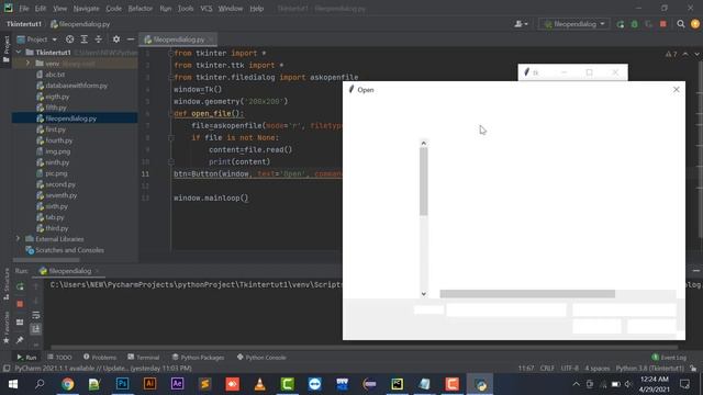 Python OpenFileDialog Example | Reading file from OpenFileDialog in Python Tkinter | OpenFileDialog смотреть онлайн