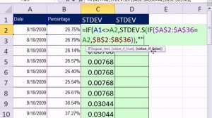 Excel Magic Trick 839: Standard Deviation At Each New Value In Column