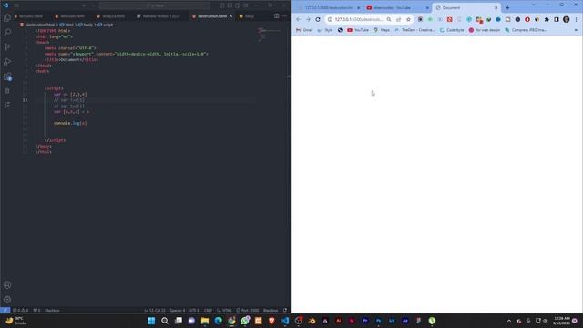 Destructuring in javascipt
