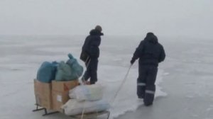 Азовское море замёрзло.