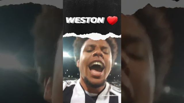 Weston Mckennie is happy for Juventus🇮🇹🥳                                             #westonmckenni