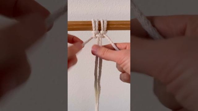 Правосторонний квадратный узел #макраме #урокимакраме #diy #macrame