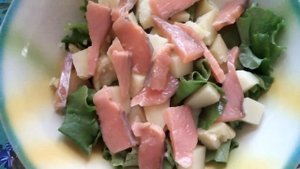 Салат с горбушей и картофелем без майонеза