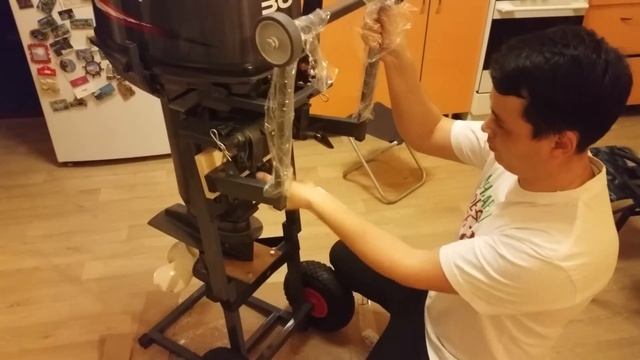 Тележка для лодочного мотора тестирование