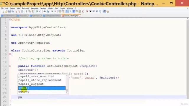12  Cookies Laravel PHP Framework