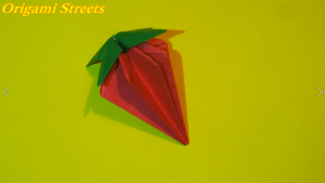 Как сделать клубнику из бумаги. Оригами клубника.mp4