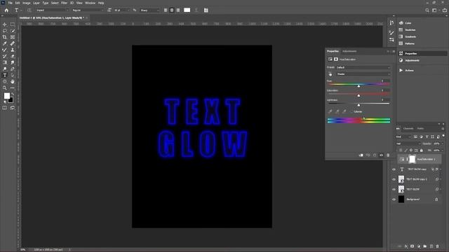 Text and Shape Neon Glow Effect; Photoshop(tutorial)2022