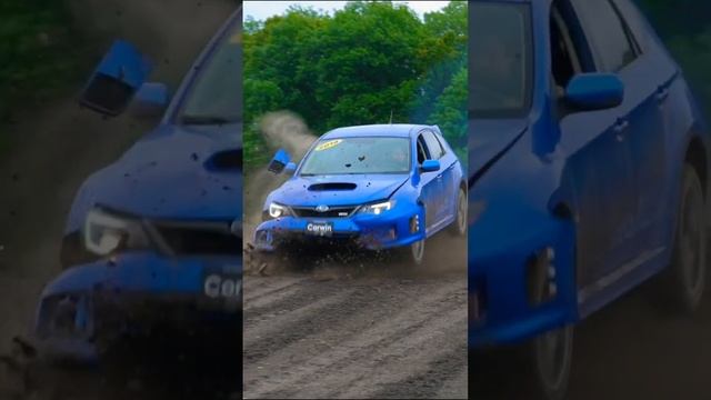 Subaru WRX Rally Jump Fail