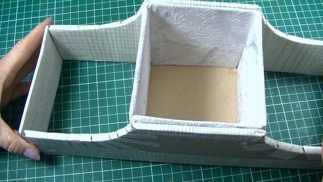 Декор и переделка картонной коробки своими руками . Преображение картонной коробки .