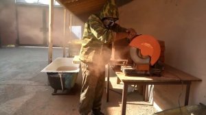 Распил кирпича Отрезной машиной Кратон COS-01 2000 Вт