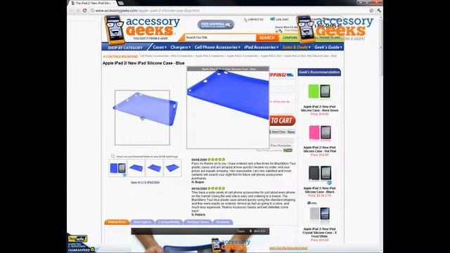 AccessoryGeeks Apple iPad 2 New iPad Blue Silicone Case Product Review