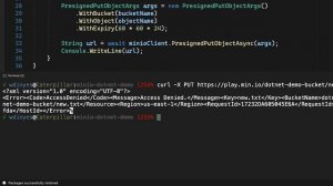 How To Put Objects In MinIO With A Presigned URL using .Net