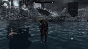 Skyrim  Одни ноженьки торчат- бедный вампирушка..