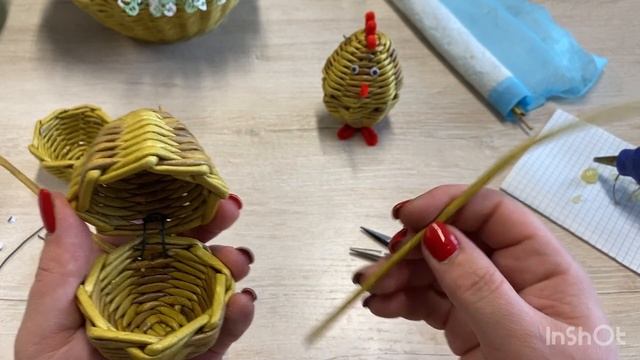 Мастер-класс по пасхальным цыплятам из бумажной лозы???