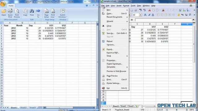 Open & Save Excel Spreadsheets in Libre Office Calc смотреть онлайн
