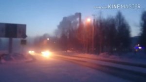 Тында-Северная, мороз  -44  ЖД вокзал.