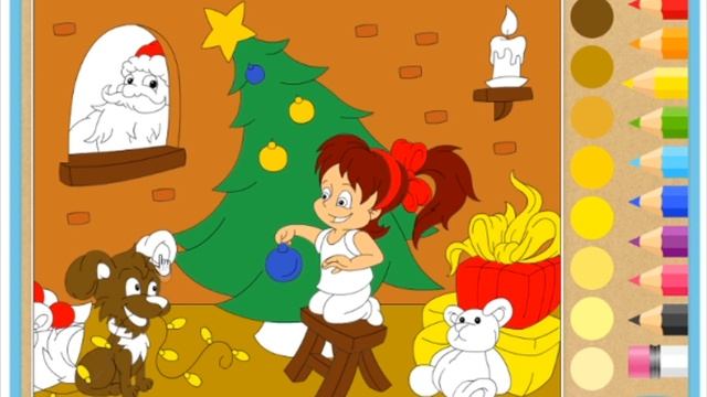 How to Draw | Decorating the Christmas tree | For kids & Как рисовать | Украшаем ёлочку | Для детей смотреть онлайн