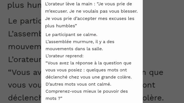 Le pouvoir des mots. partie2. La lecture.