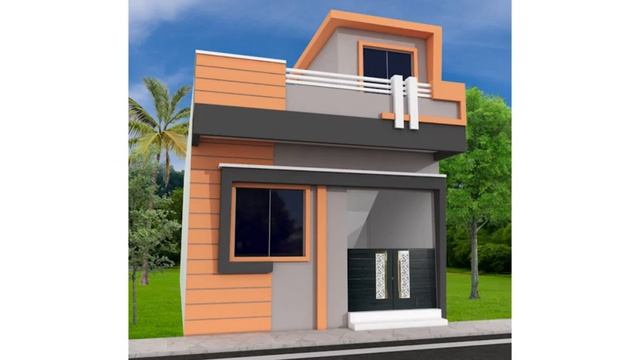 15X40 house plan design and front elevation design смотреть онлайн