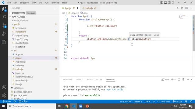Event handling in reac |React js tutorials in Telugu|How to handle events in react|React js #reactj