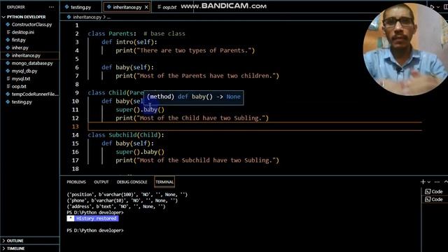 Python Multiple & Multilevel inheritance examples - Learn Python for beginners