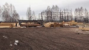 КРУПНЫЙ ПОЖАР НА ПИЛОРАМЕ ПОД КРАСНОЯРСКОМ
