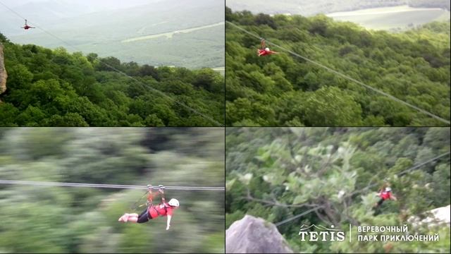 Zip line (троллей) в Адыгее - Тест новой системы полета смотреть онлайн