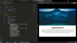 Brightness toggler button using html, css and javascript  | css toggle