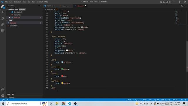 Toast Notification using JavaScript, HTML, and CSS | Toast Notification custom смотреть онлайн