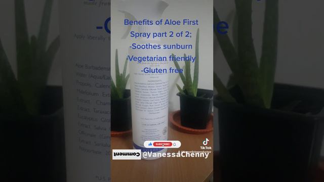 Benefits of Aloe First Spray, part 2 of 2.