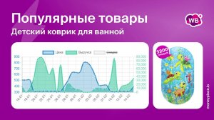 Продажи детского коврика для ванной на Wildberries. Аналитика маркетплейса