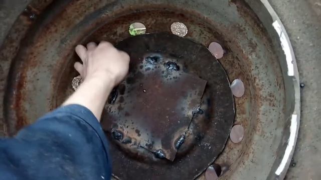 Печь для казана и коптилки из автомобильных дисков смотреть онлайн
