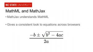 Accessible Math on the Web: Part 2, The Simple Way with MathML and HTML5