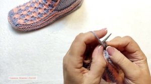 ‼️ Носки-тапки + новый узор‼️МК ➡️ На двух спицах без шва на подошве ?