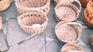 Корзина для пасхи из натуральной лозы