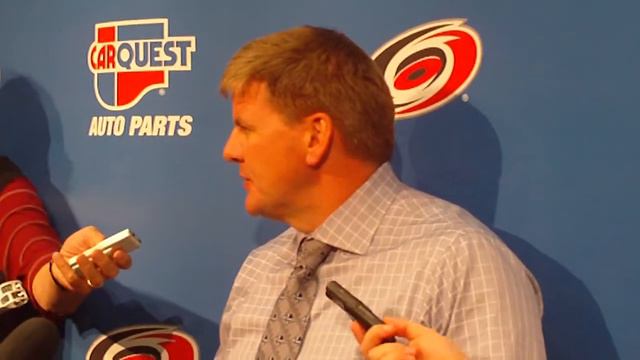 Carolina Hurricanes Bill Peters after 4-3 loss to Blue Jackets 9/21/14 смотреть онлайн