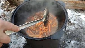 ПЛОВ в казане на костре