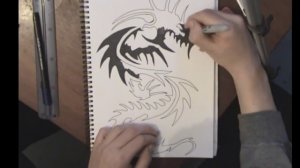 Как нарисовать татуировку дракона