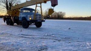 King kong rc Зил 133 гя запуск в мороз cold start Zil v8 diesel crane 1:12