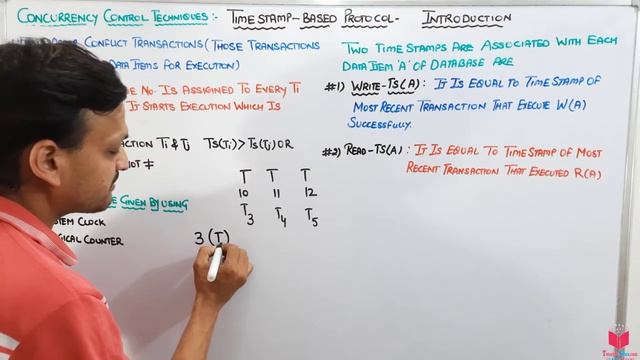 7.28- Time Stamp Based Protocol In DBMS | Time Stamp Based Locking | Concurrency Control Techniques