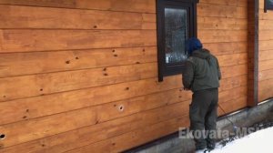 #2. Утепление дома из клеёного бруса эковатой. Продолжаем утеплять поселок. Эковата МСК