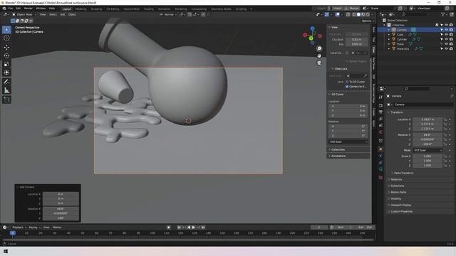 Создаю колбу в Blender 3D #CGtober