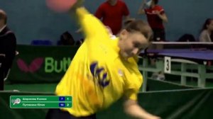 Широкова Есения - Пуговкина Юлия. Настольный теннис