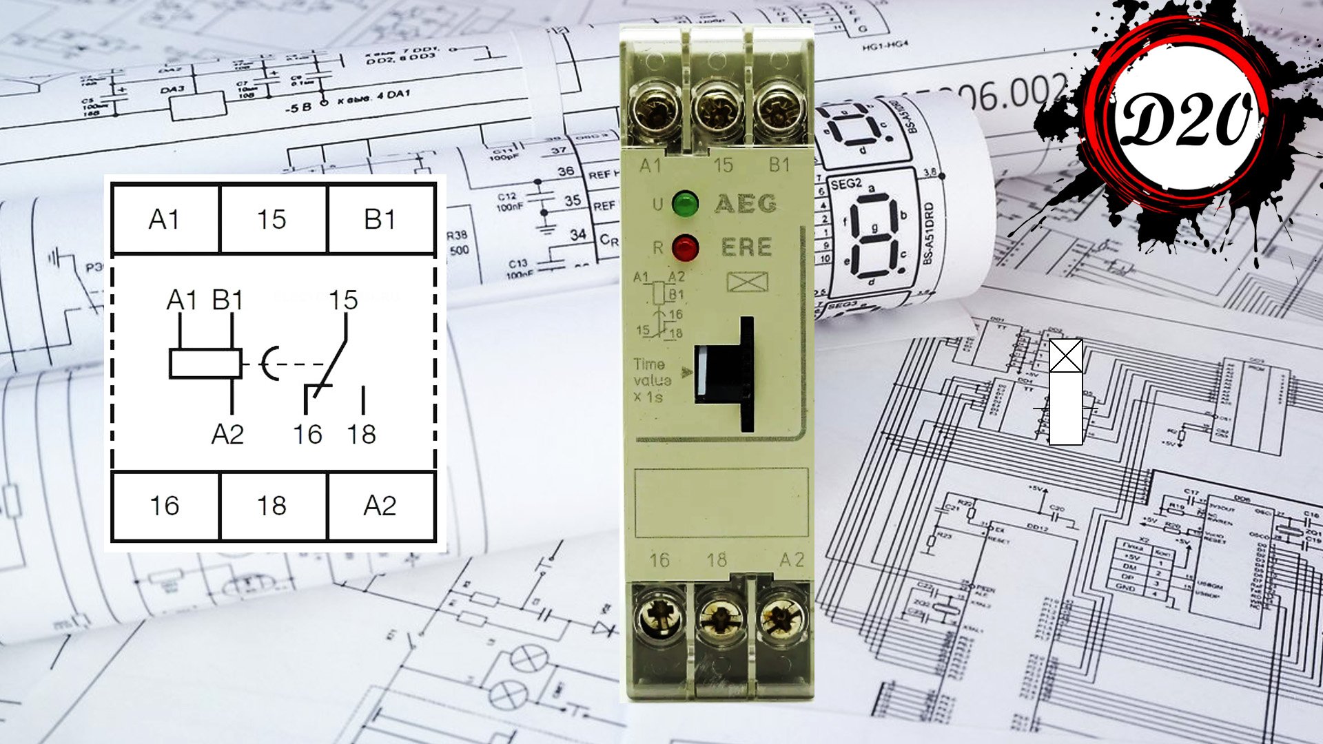 Реле времени. Реле задержки SCHIELE ERE. Таймер.