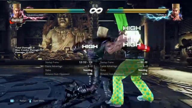 Paul (practice) .. Punish & Frame data